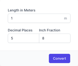 Meters to Feet Converter Input Form Meters to Feet Converter Input Form
