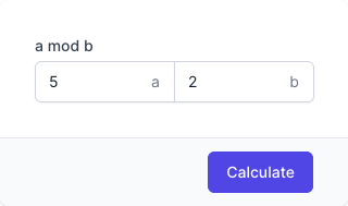 Modulo Calculator Input Form