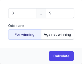 Odds Calculator Input Form