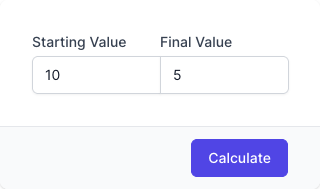 Percentage Decrease Calculator Input Form