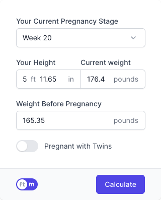 Pregnancy Weight Gain Calculator Input Form Pregnancy Weight Gain Calculator Input Form