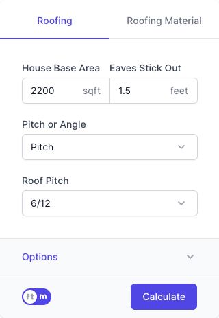 Roofing Calculator Input Form Roofing Calculator Input Form