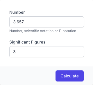 Significant Figures Calculator Input Form