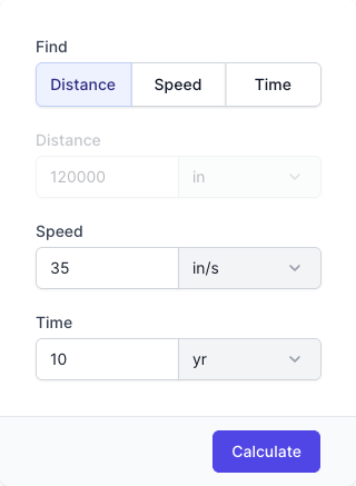 Speed Calculator Input Form