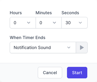 Timer Input Form