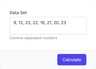 Variance Calculator Input Form