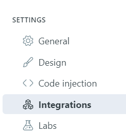 Open Integrations Screen