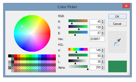 ColorPickerDialog form demonstration