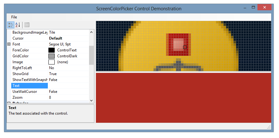 ScreenColorPicker control demonstration