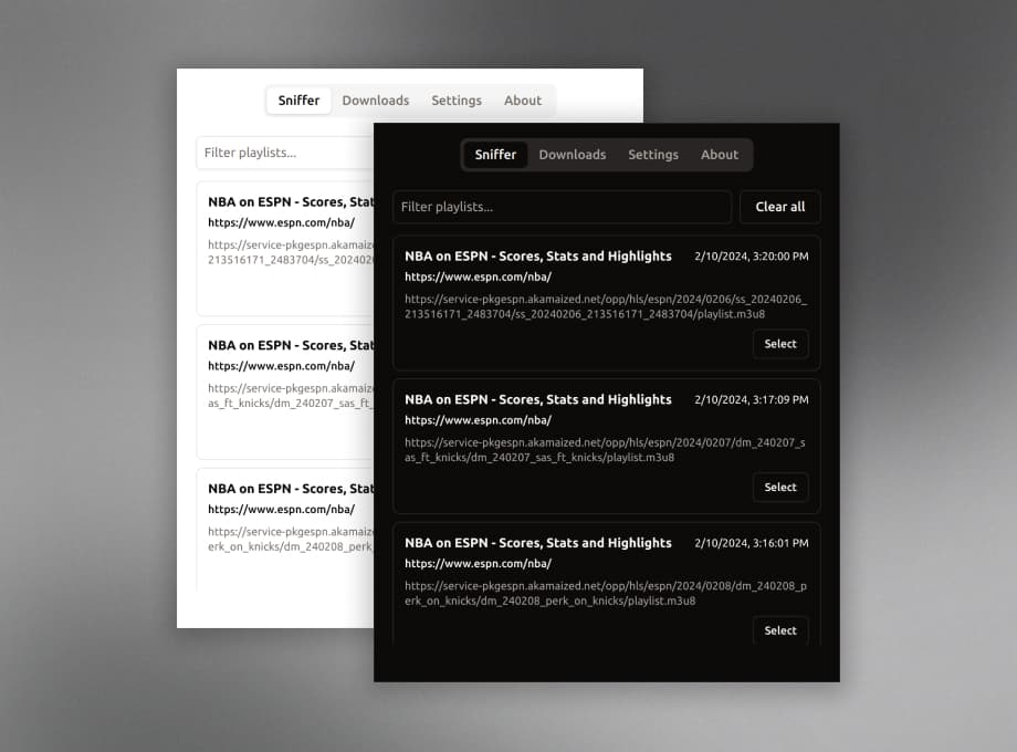 Popup screenshot