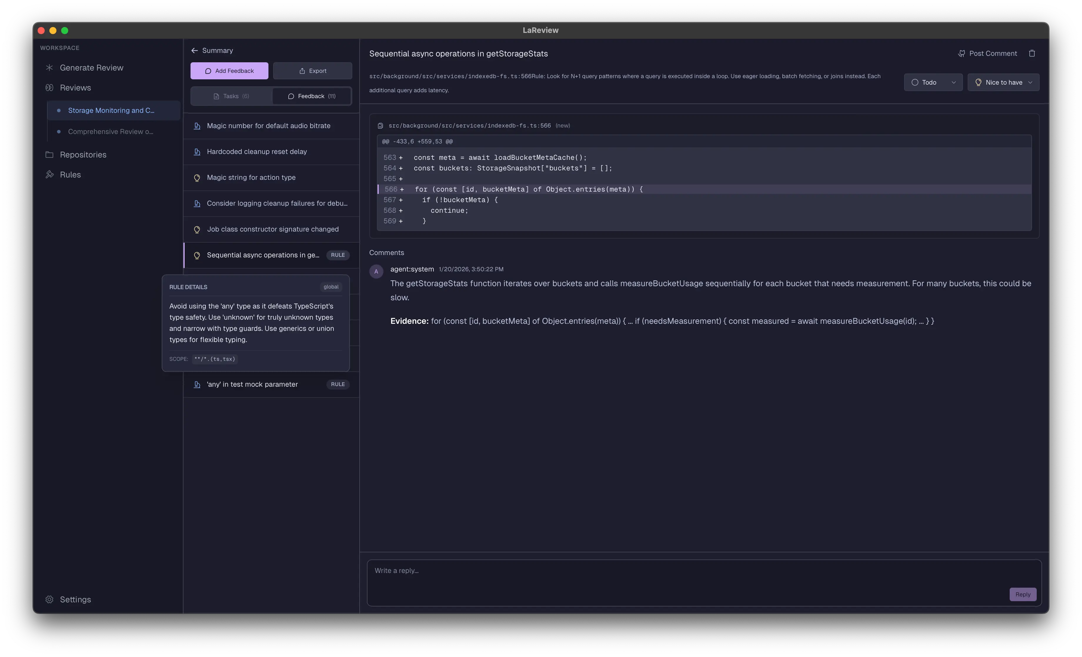 Feedback Items