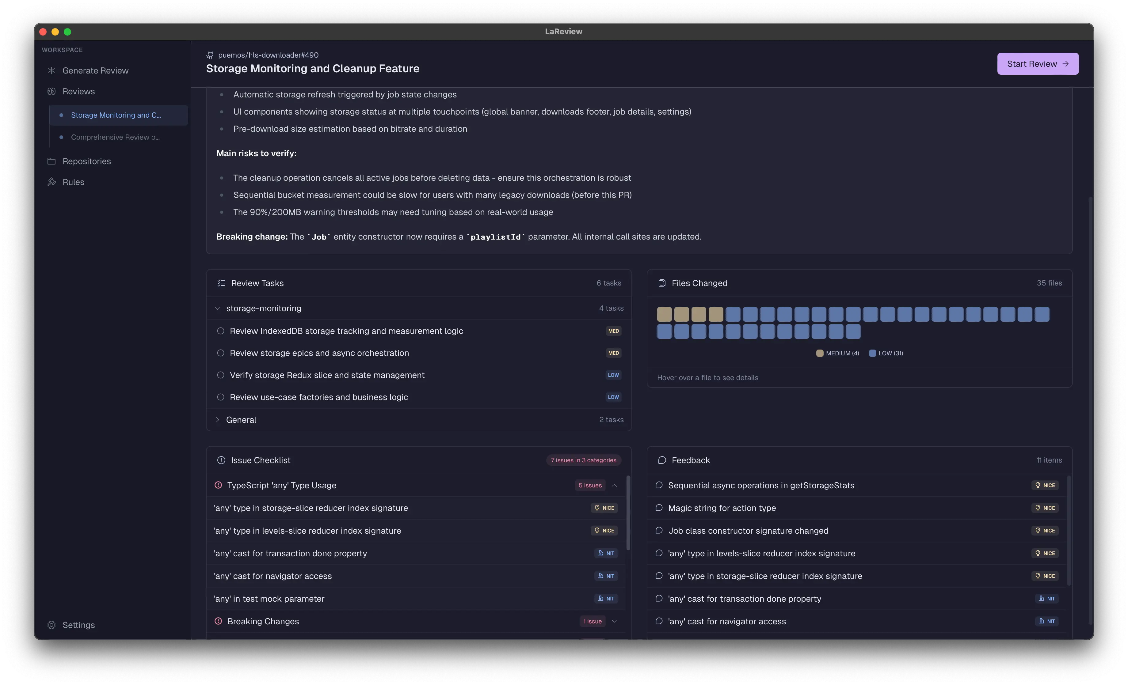 Review Summary View