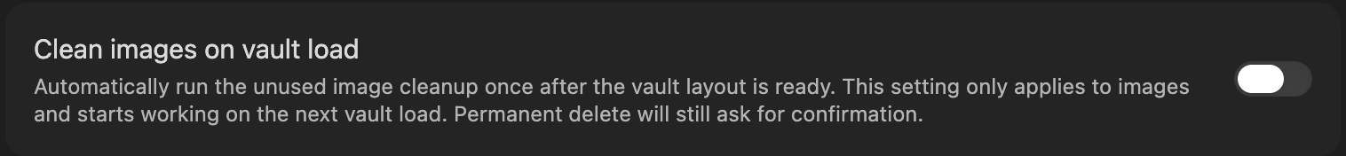 Clean images on vault load