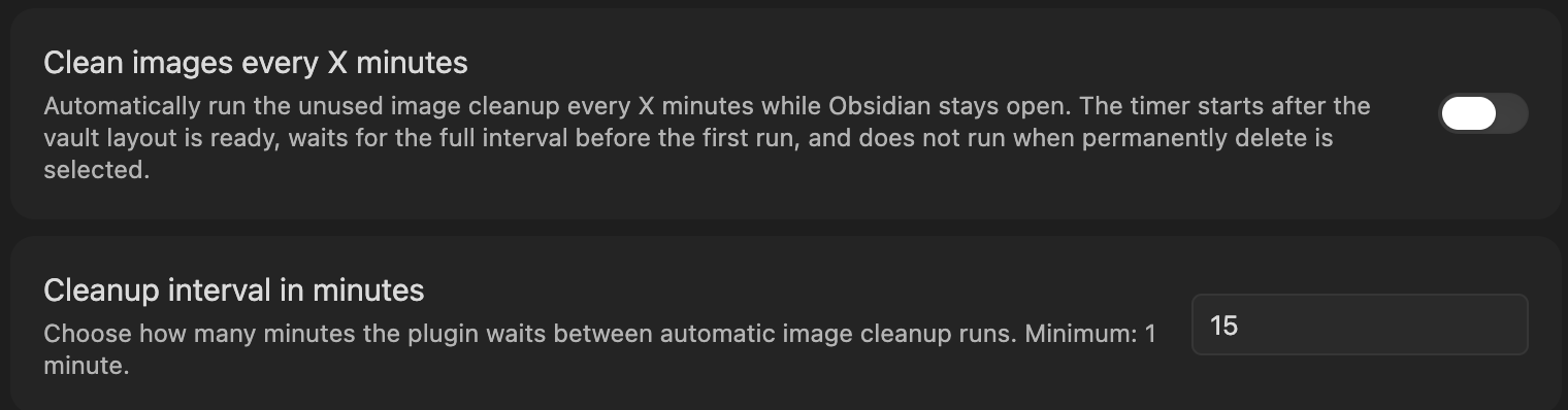 Cleanup interval