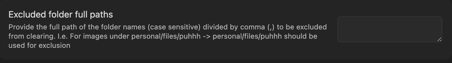 Excluded folders