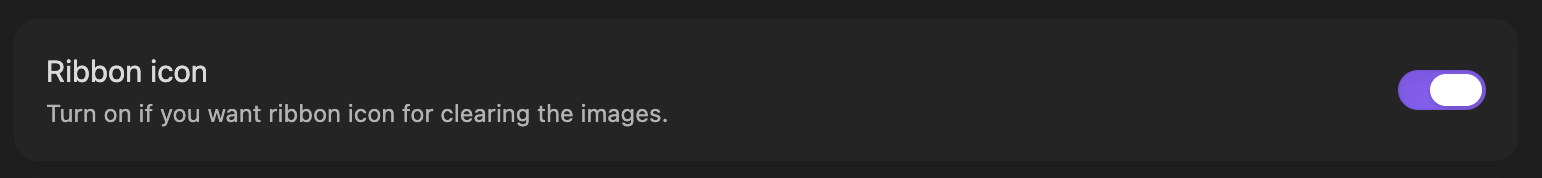 Ribbon icon settings
