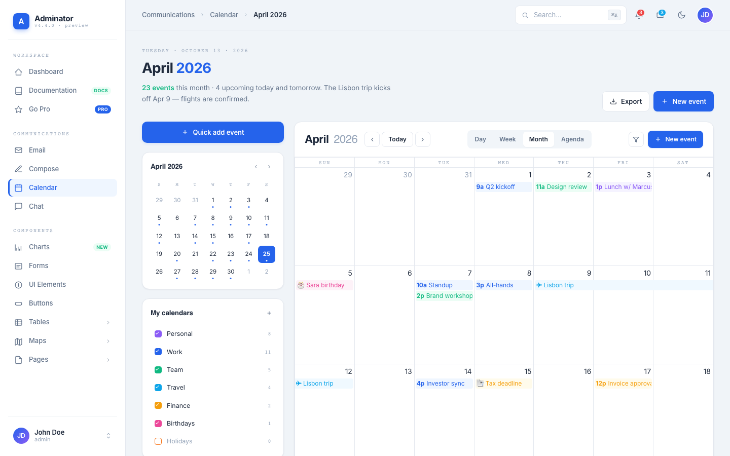 Calendar