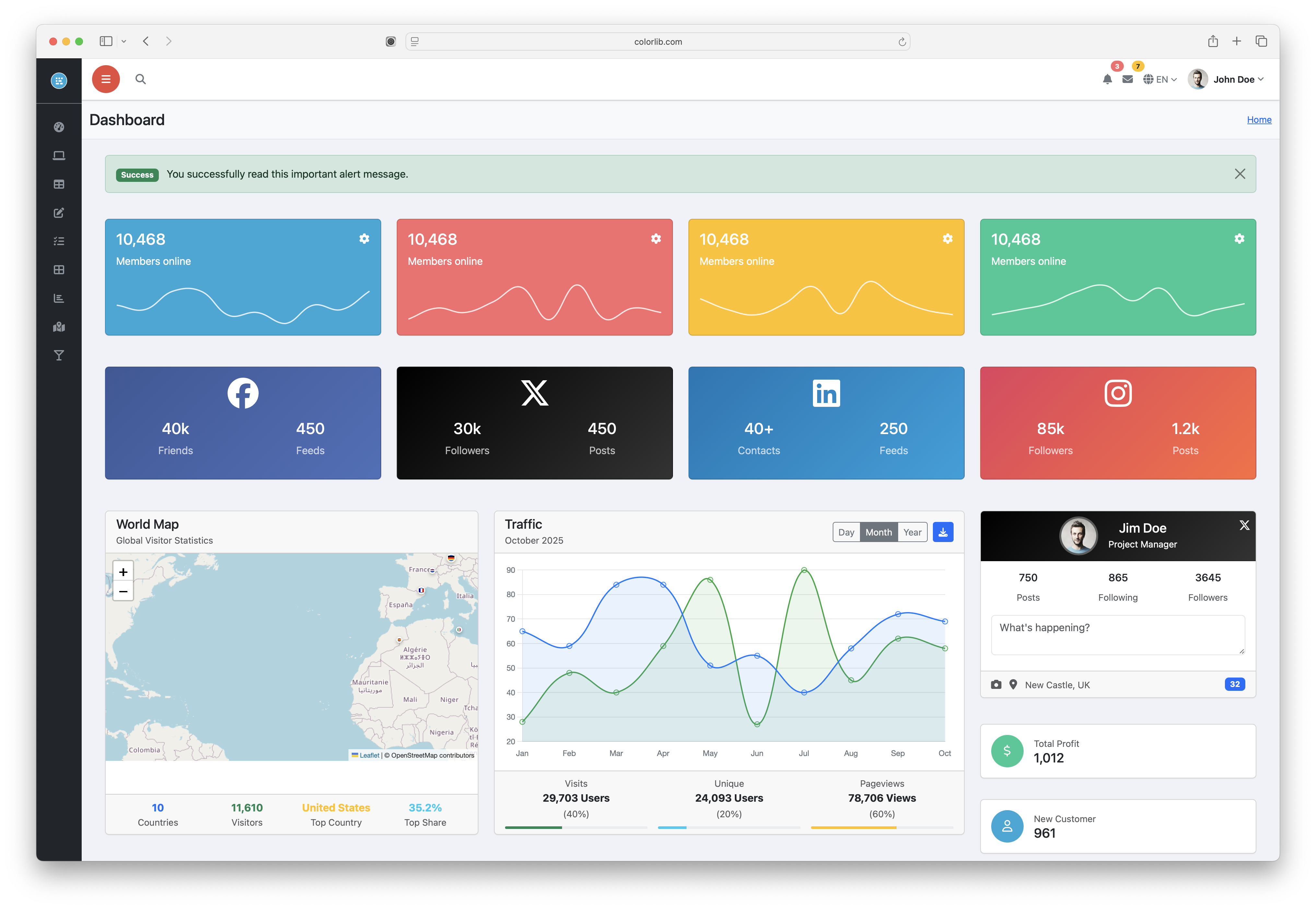 Sufee Admin Dashboard
