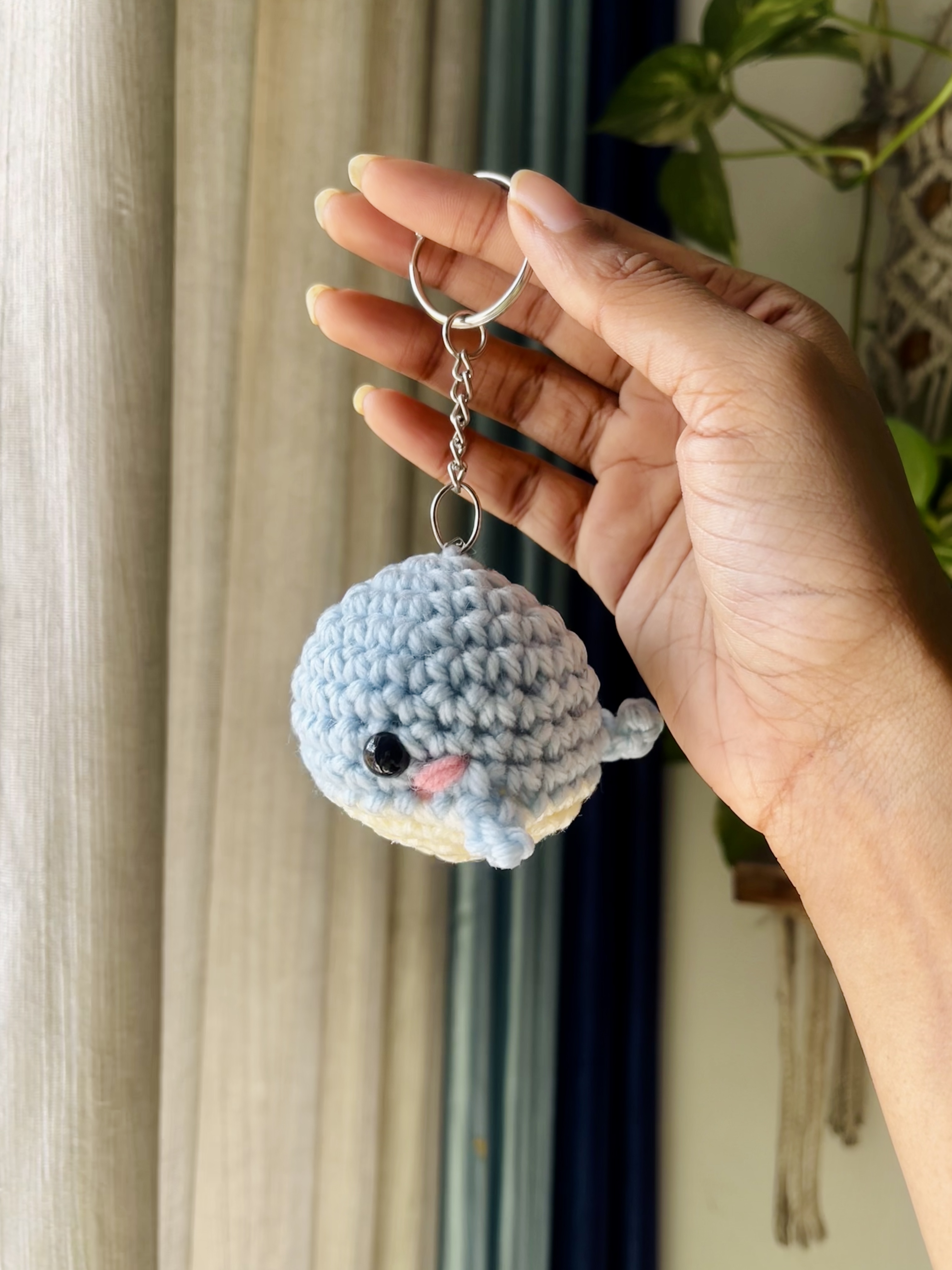 Close-up of a handmade crochet piece