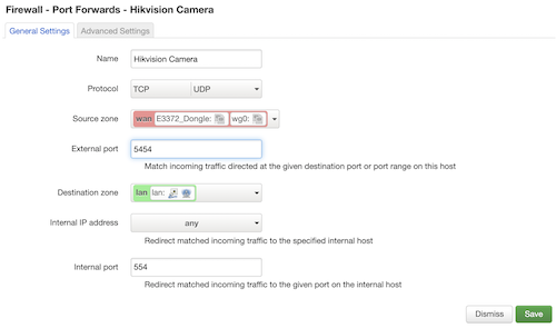 Firewall settings for Port forward in OpenWRT Router