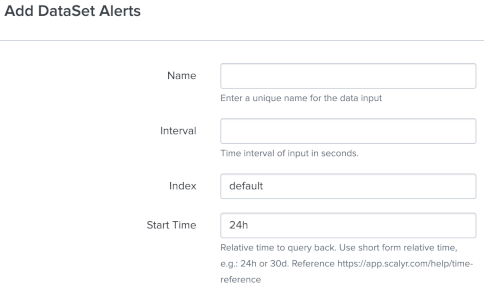 Setup alerts indexing