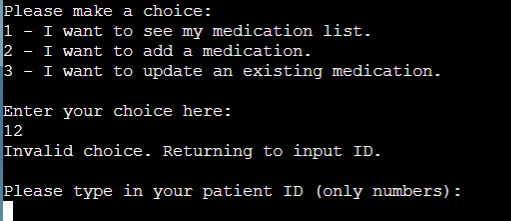 Invalid patient ID