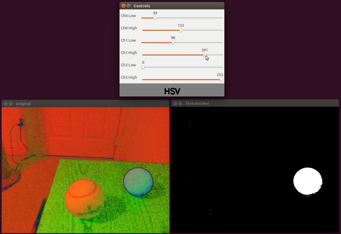 Color thresholding utility demo