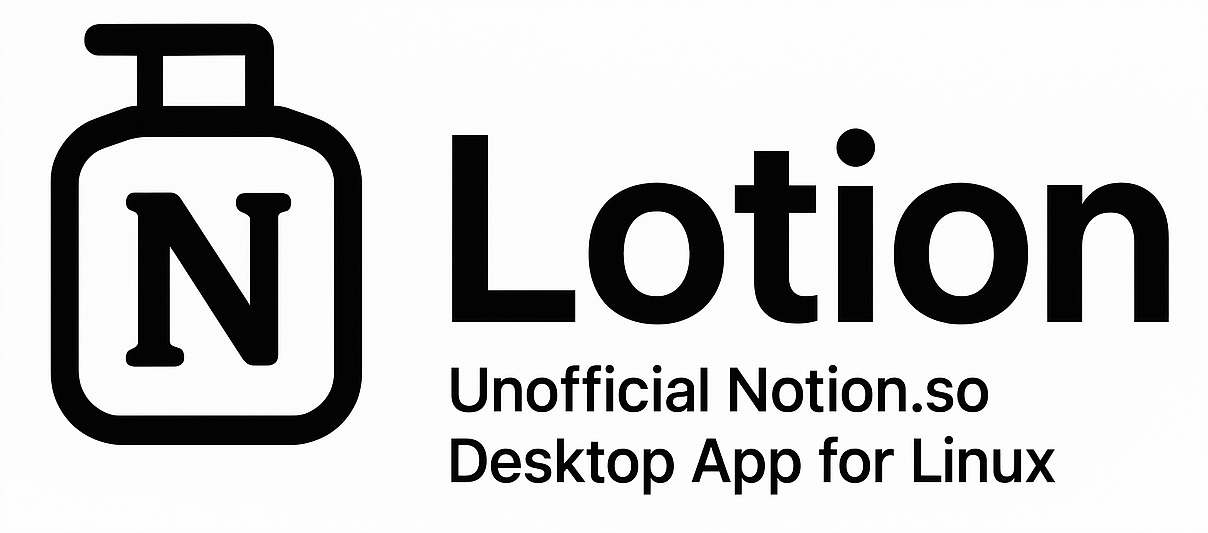 Lotion — Unofficial Notion.so desktop app for Linux