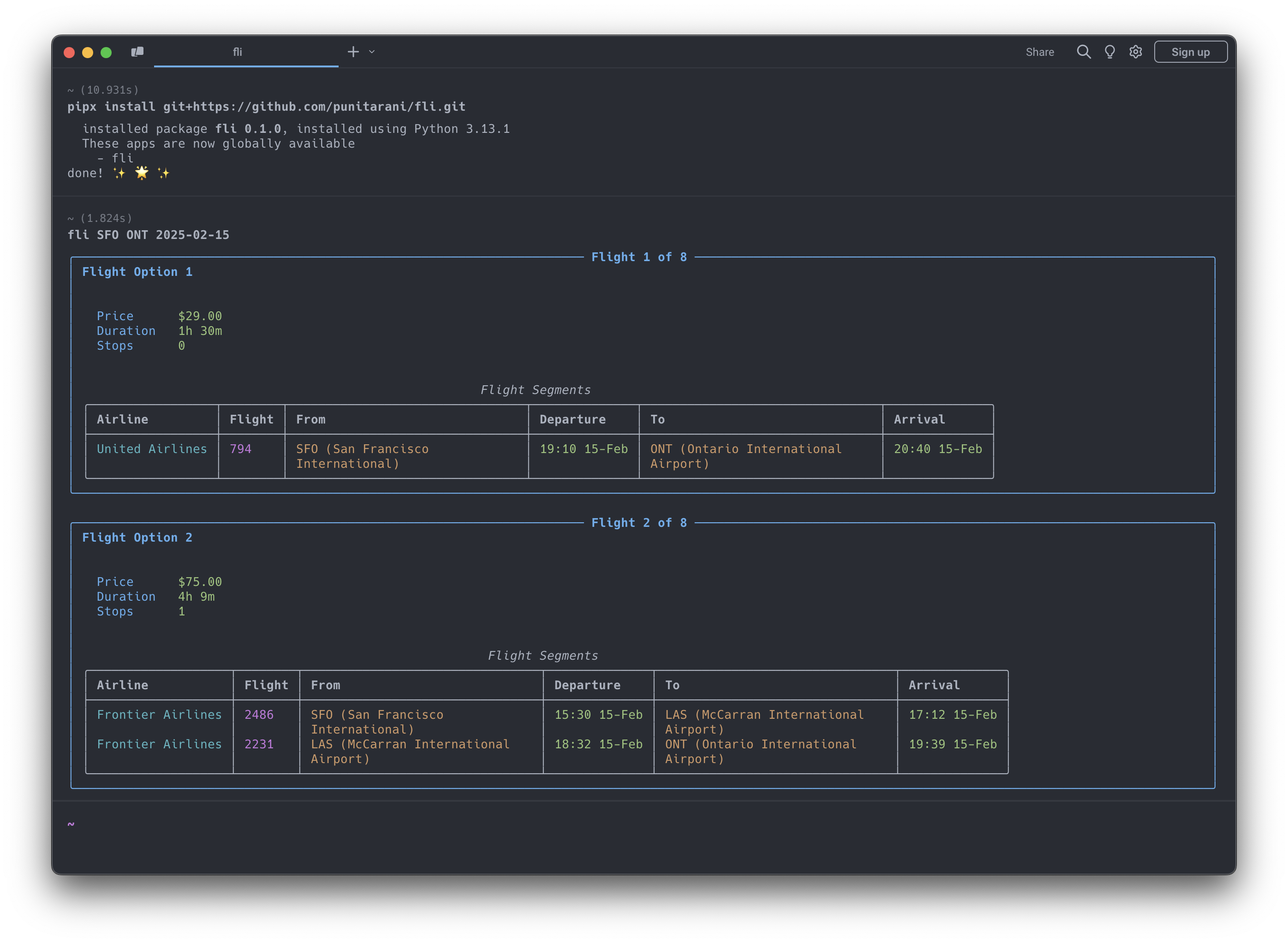 CLI Demo