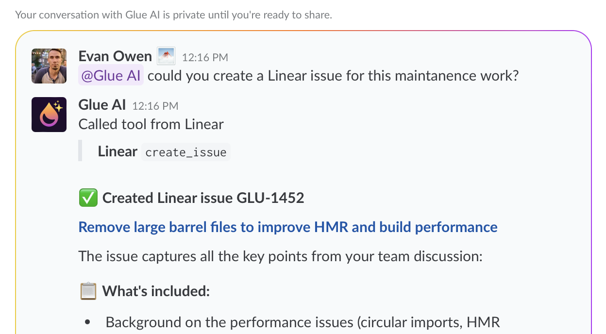 Glue Create Issue