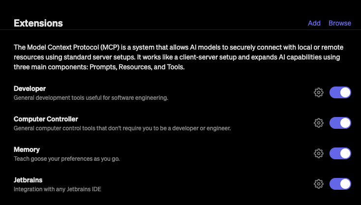 Extension Settings