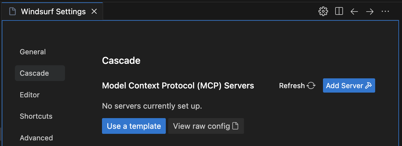 Settings Interface