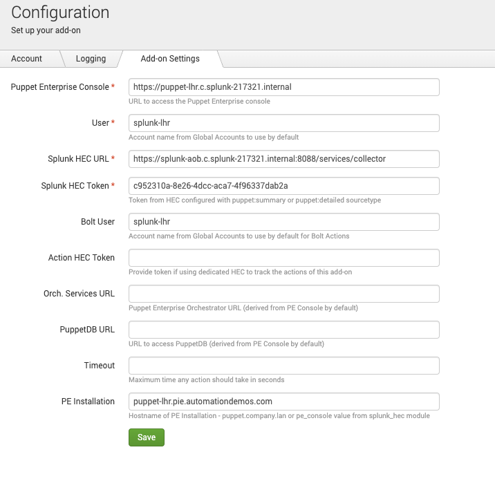 Puppet Report Viewer config