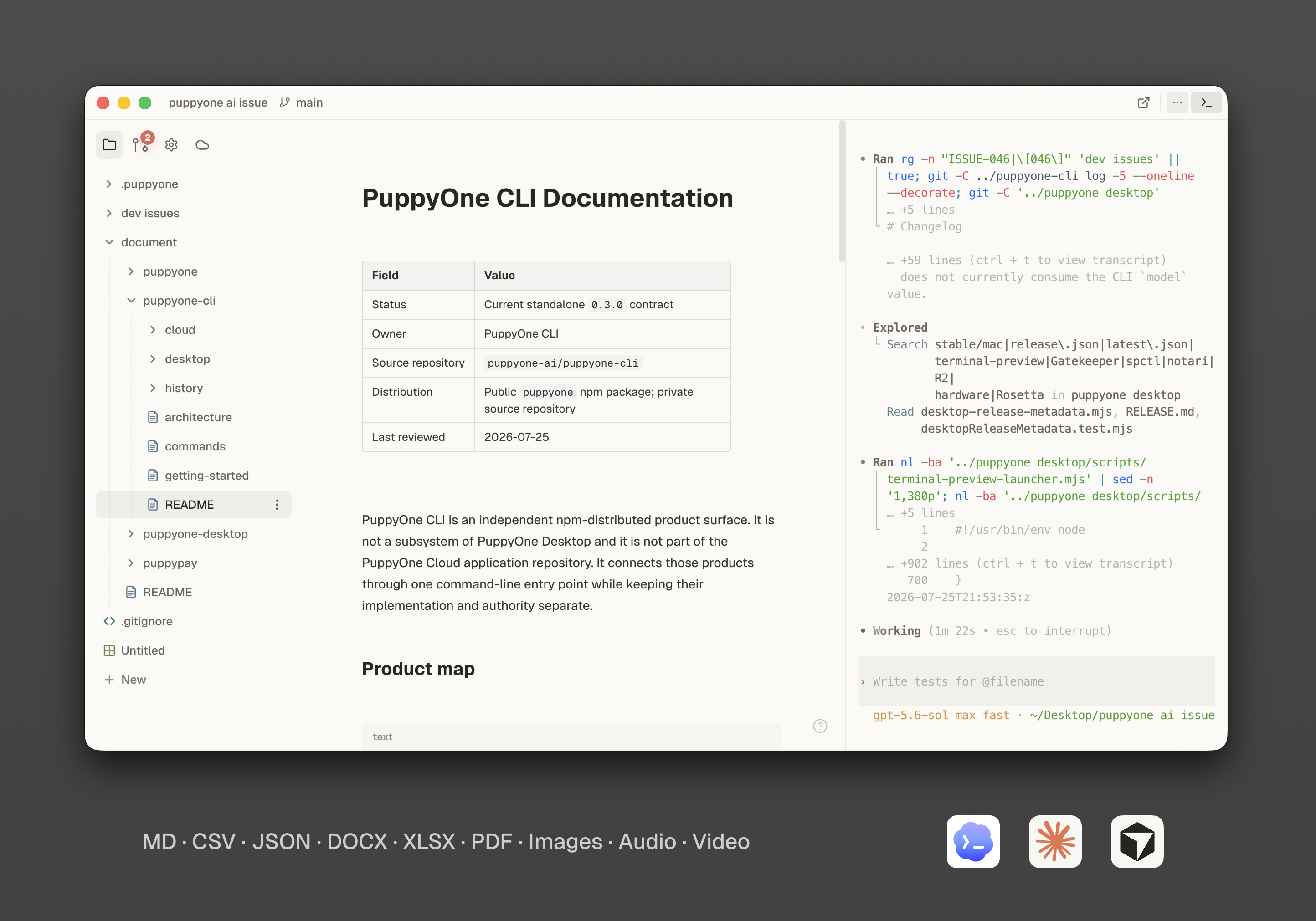 puppyone editor overview