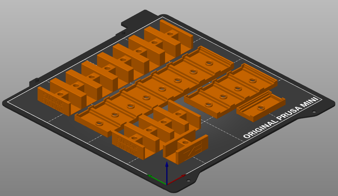 Print orientation for the available ESD Board cases in PrusaSlicer.