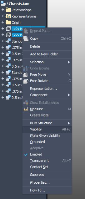 Toggle Visibility on Cross Braces