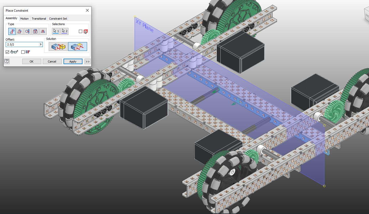 Flush Constraint between Origin Plane and C-Channel