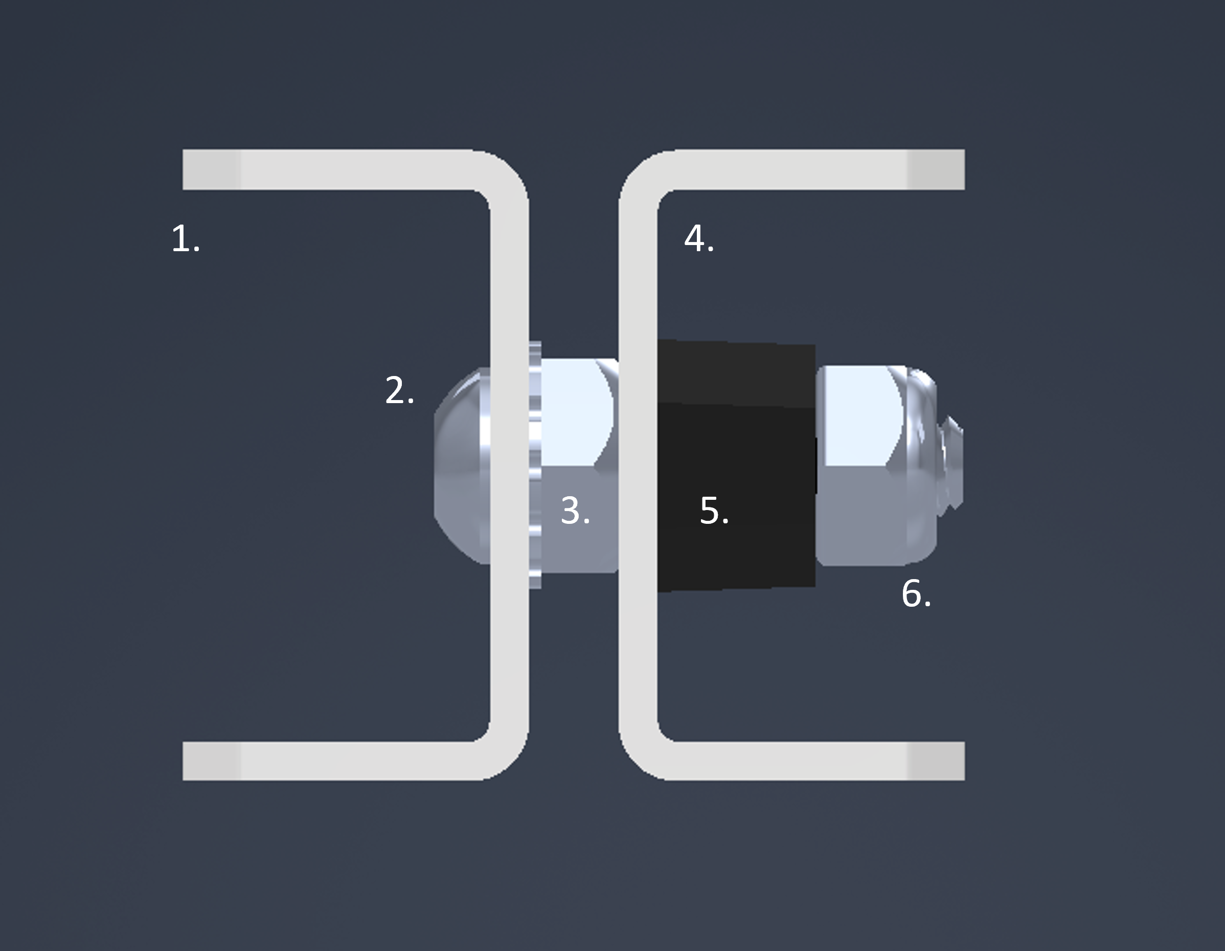 Model of a Single-Bearing Screw Joint in CAD