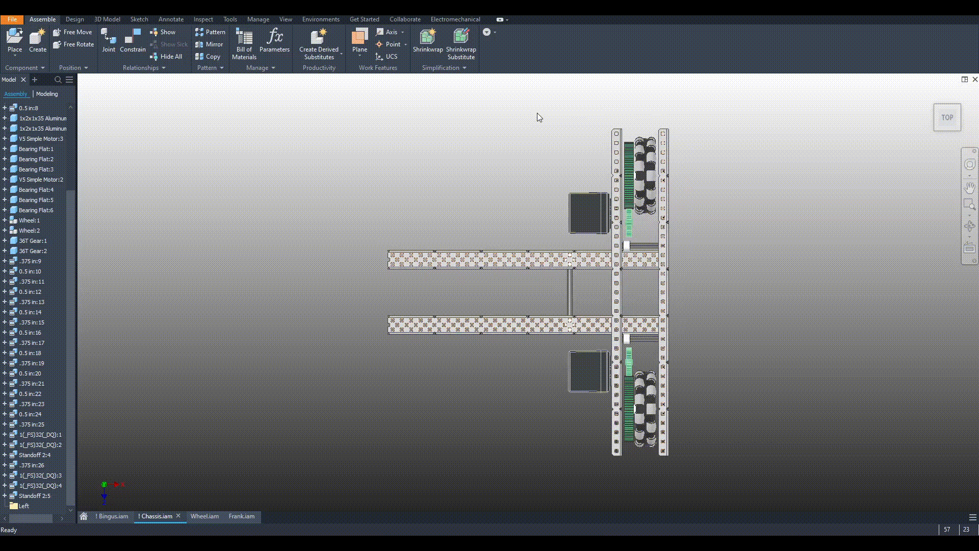 Gif of Dragging Parts into Left Folder