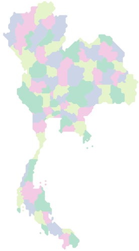 Geometric map of Thailand