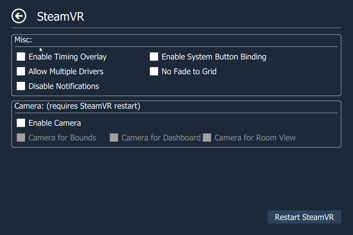 SteamVR Page