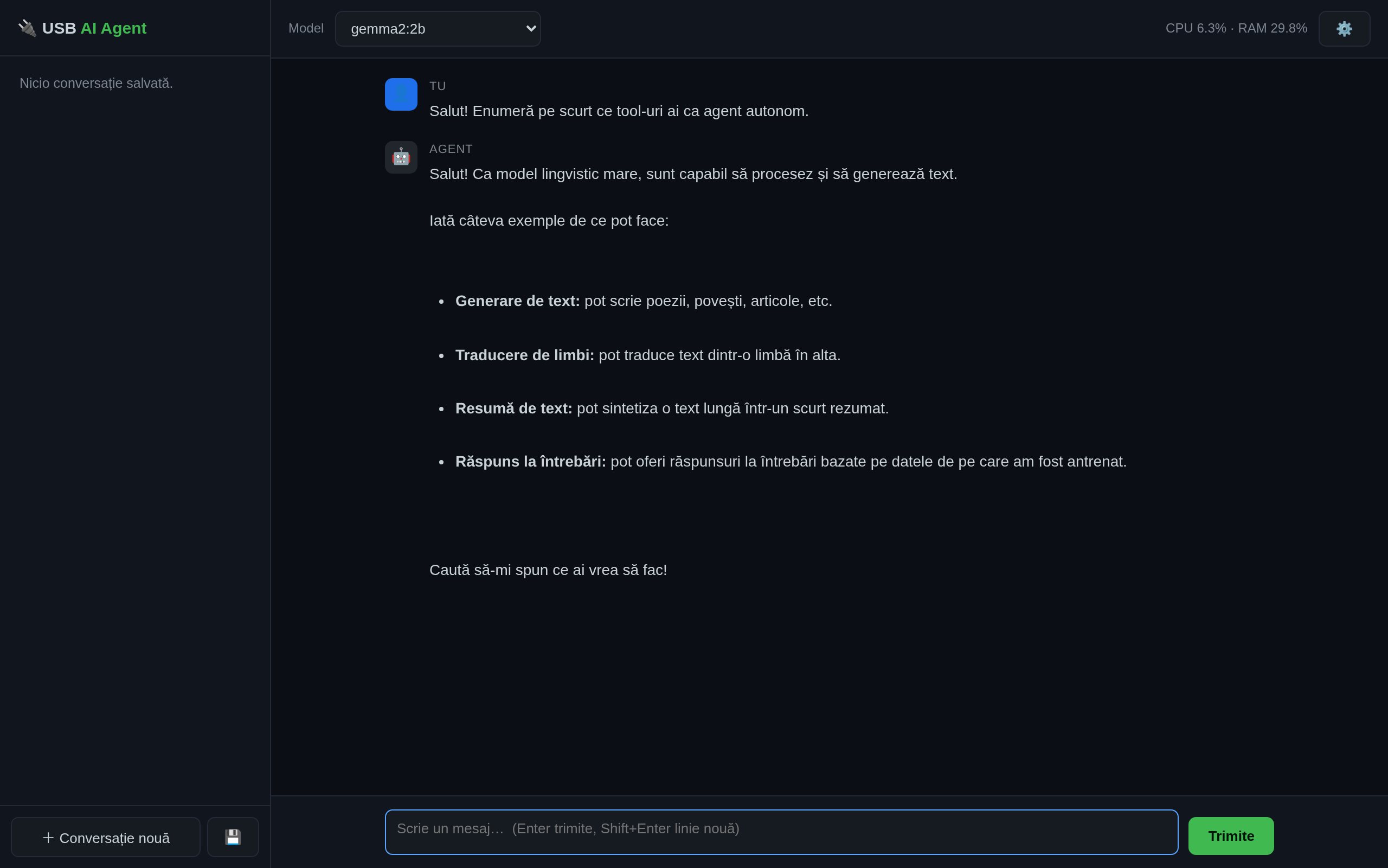 USB AI Agent — local web chat UI