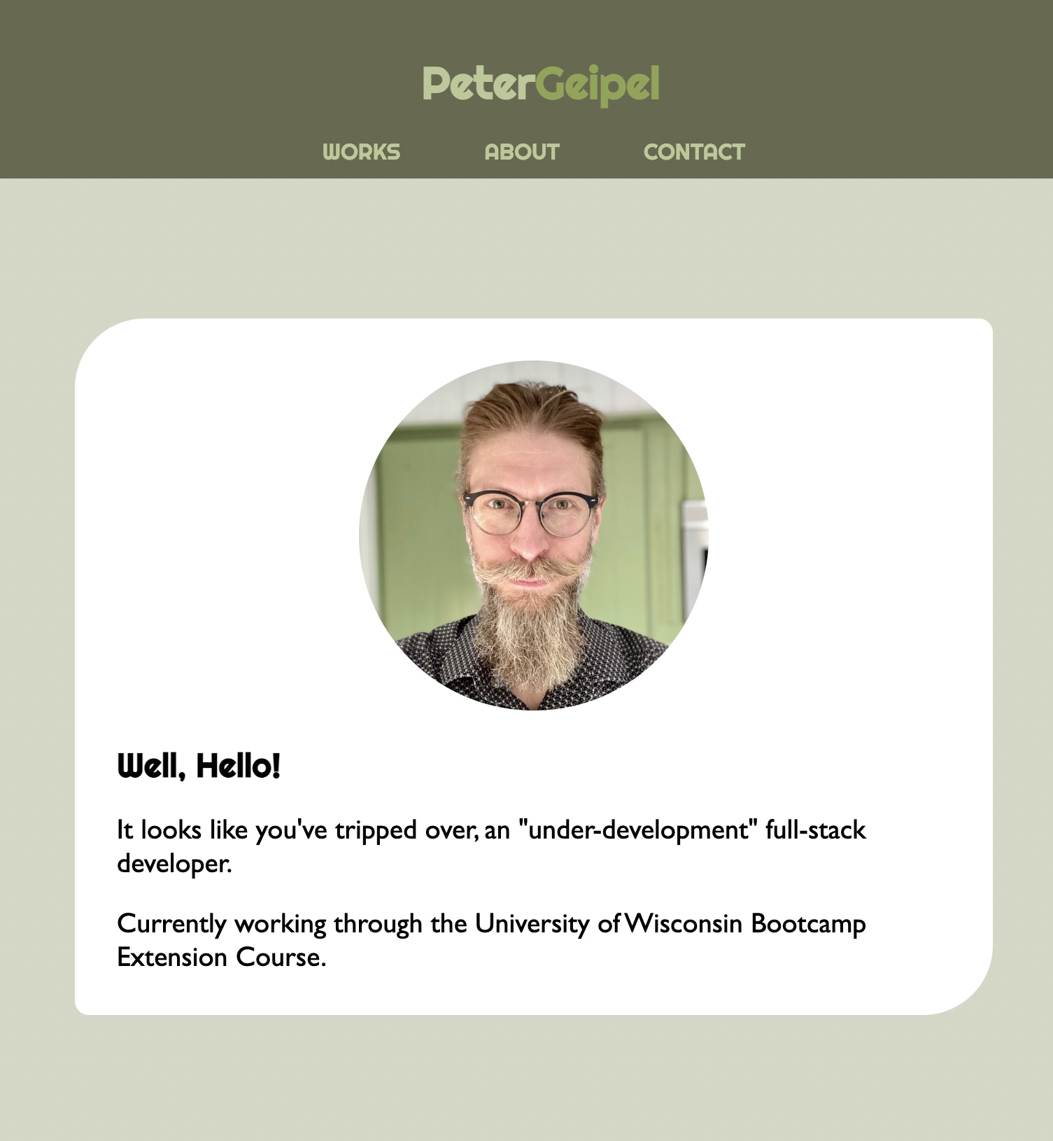 screenshot of Peter Geipel's portfolio