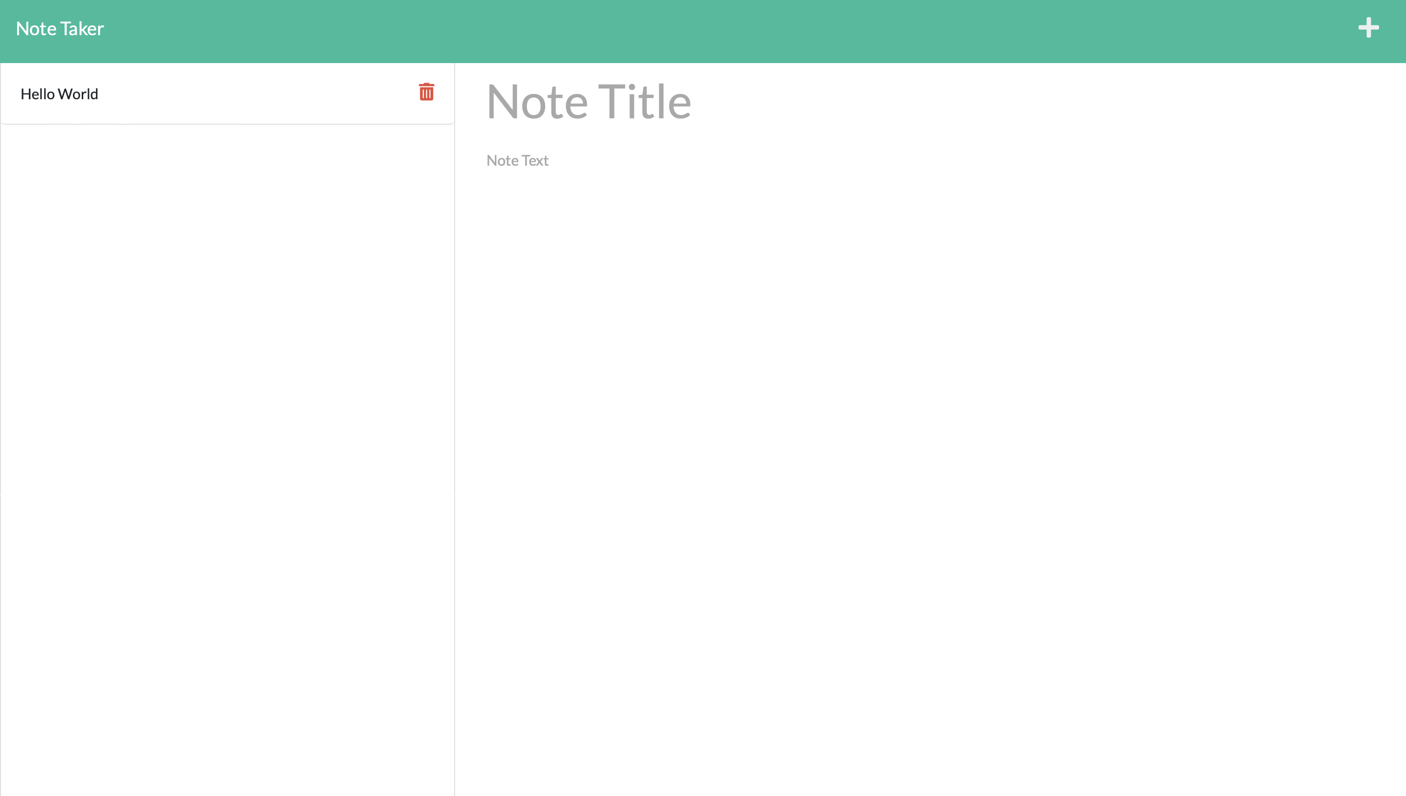 Note Taker Screenshot