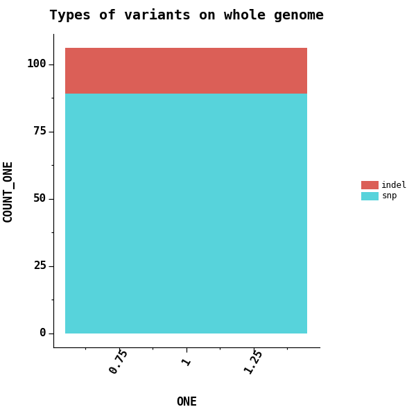 Types of variants on whole genome