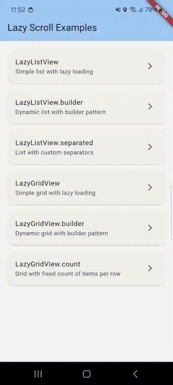 LazyListView Demo