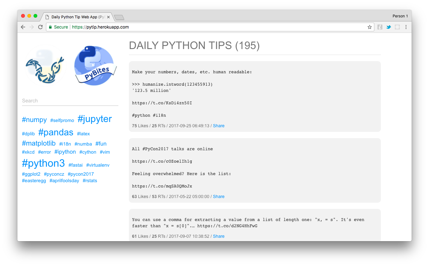 python pybites code challenge 40 pytip bottle app