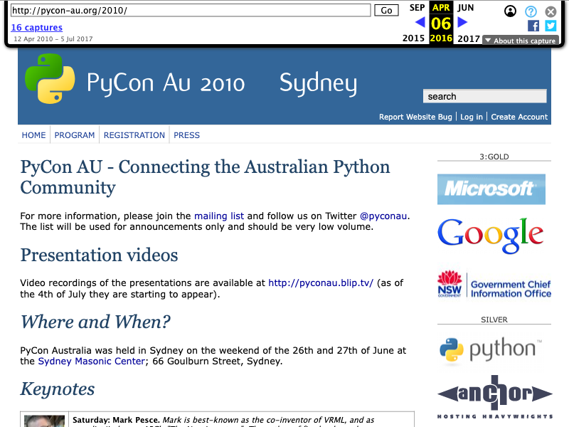 https://web.archive.org/web/20160406095737/http://pycon-au.org/2010/