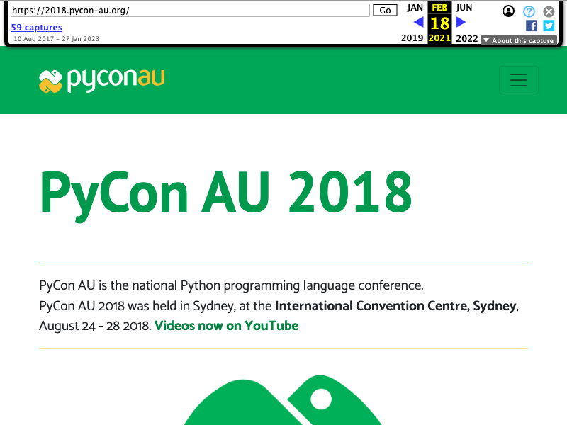 http://web.archive.org/web/20210218221524/https://2018.pycon-au.org/