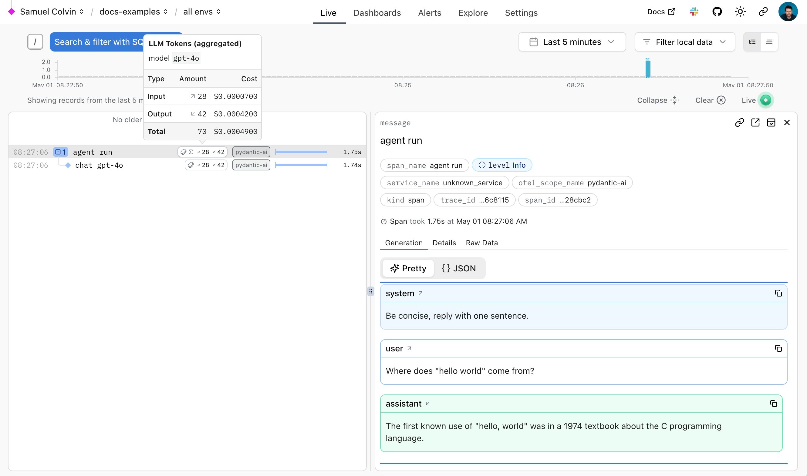 Pydantic AI Logfire Monitoring